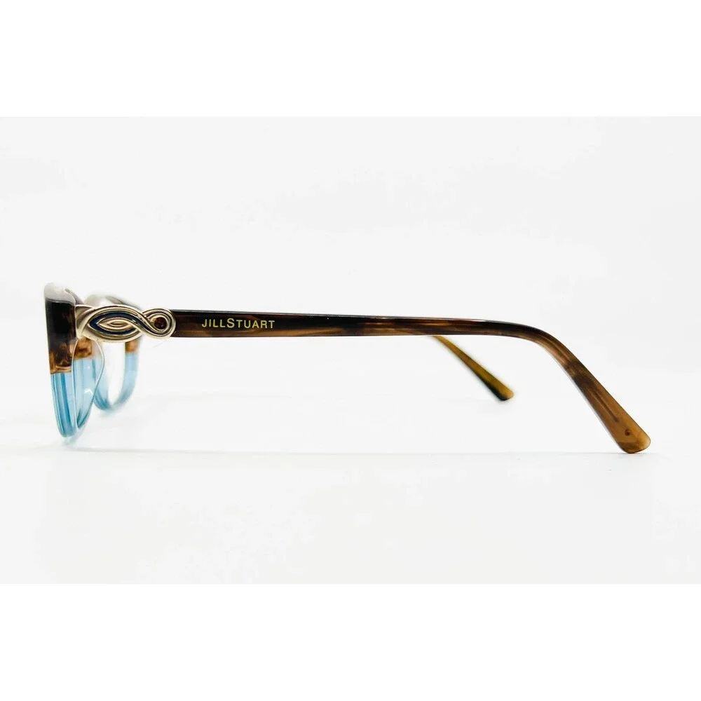 Jill Stuart Eyeglasses Womens Brown Blue JS 317-2 Oval Full Rim 51-16-130